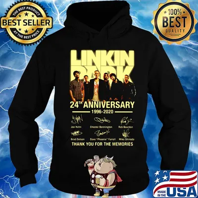 Linkin park band 24th anniversary 1996 2020 thank you for the memories signatures s Hoodie