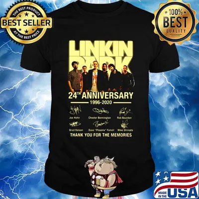 Linkin park band 24th anniversary 1996 2020 thank you for the memories signatures shirt