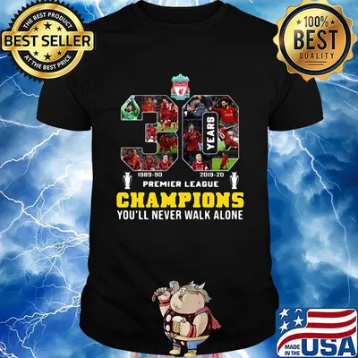 Liverpool fc 30 premier league champions you'll never walk alone shirt