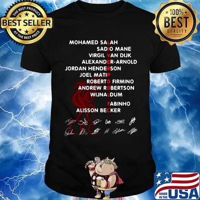 Liverpool fc mohamed salah sadio mane virgil van dijk alexander arnold jordan hederson joel matip roberto firmino shirt