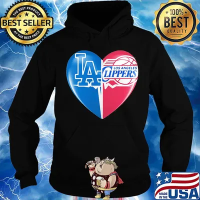 Los angeles dodgers and los angeles clippers heart s Hoodie