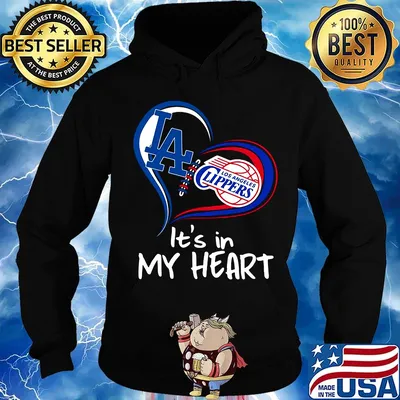 Los angeles dodgers and los angeles clippers it's in my heart s Hoodie