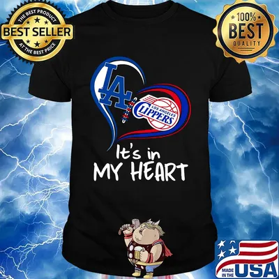 Los angeles dodgers and los angeles clippers it's in my heart shirt