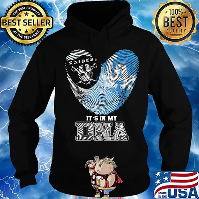 Los angeles raiders and los angeles dodgers heart it's in my dna s Hoodie