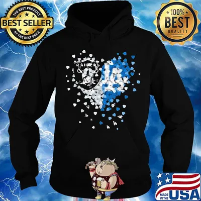 Los angeles raiders and los angeles dodgers hearts s Hoodie