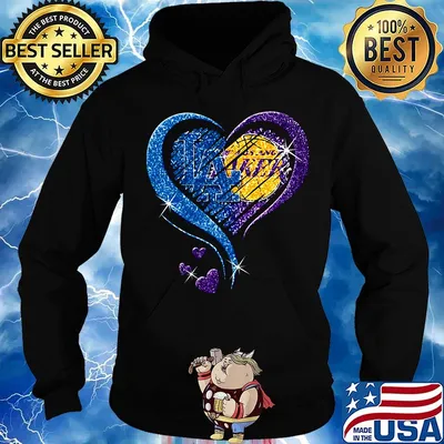 Los angeles raiders and los angeles lakers hearts diamond s Hoodie