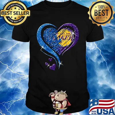 Los angeles raiders and los angeles lakers hearts diamond shirt