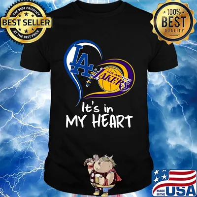 Los angeles raiders and los angeles lakers it's in my heart shirt