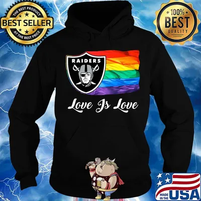 Los angeles raiders lgbt flag love is love s Hoodie