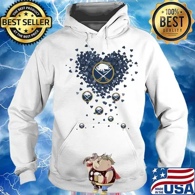 Love buffalo sabres hockey logo hearts s Hoodie