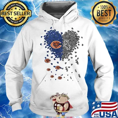 Love chicago bears and chicago white sox hearts s Hoodie