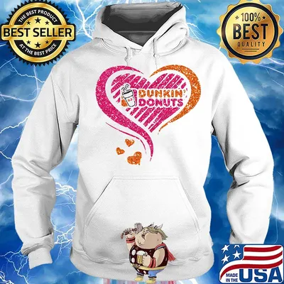 Love dunkin donuts logo hearts diamond s Hoodie