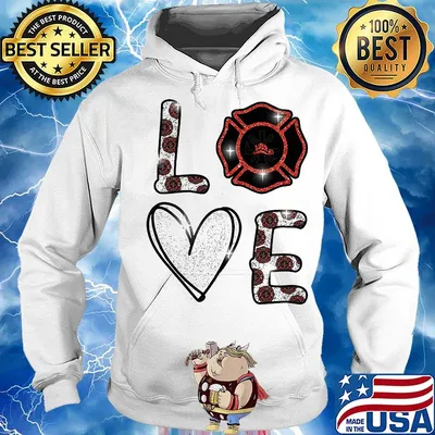 Love firefighter heart diamond s Hoodie
