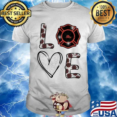 Love firefighter heart diamond shirt