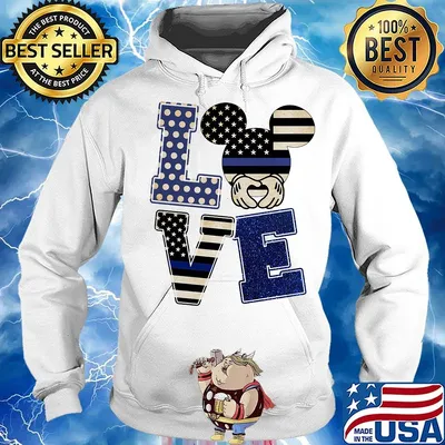 Love mickey mouse american flag happy independence day s Hoodie