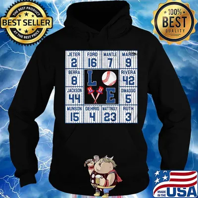 Love new york baseball jeter 2 rivera 42 jersey s Hoodie