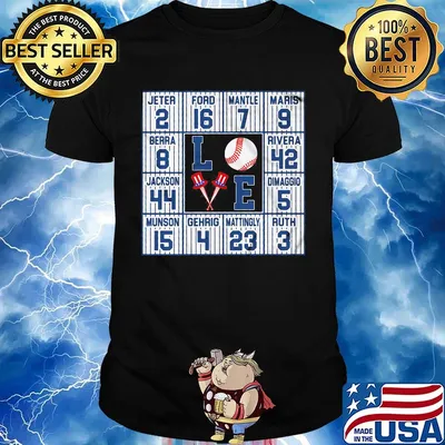Love new york baseball jeter 2 rivera 42 jersey shirt