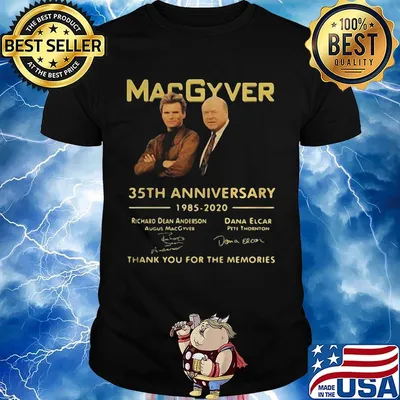 Macgyver movie 35th anniversary 1985 2020 thank you for the memories signatures shirt