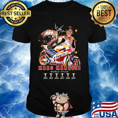 Marc marquez world titles champions signature shirt
