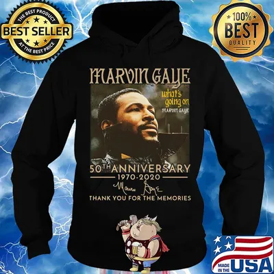 Marvin gaye what's going on 50th anniversary 1970 2020 thank you for the memories signature s Hoodie