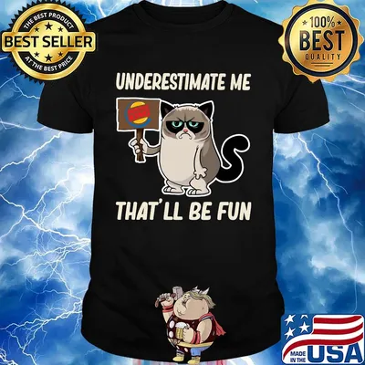 Meme cat burger king underestimate me that'll be fun shirt