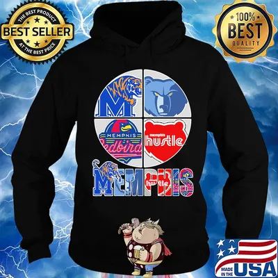 Memphis tigers grizzlies redbird and hustle logo s Hoodie