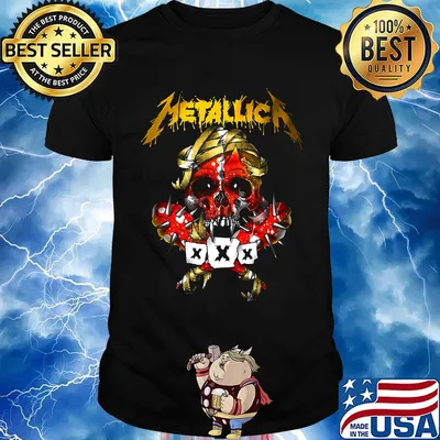 Metallica flaming skull blood shirt