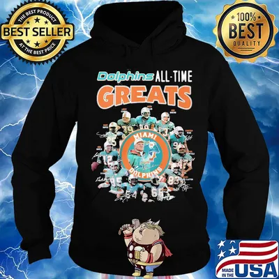 Miami dolphins all-time greats signatures s Hoodie