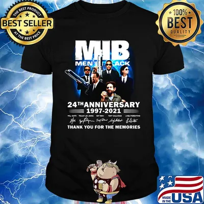 Mib men in black 24th anniversary 1997 2021 thank you for the memories signatures shirt