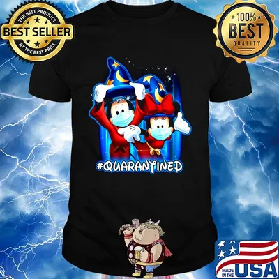 Mickey and minnie mouse mask quarantined shirt