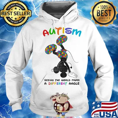 Mickey mouse autism seeing the world from a different angel s Hoodie