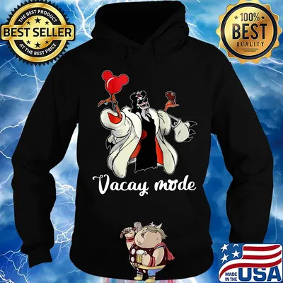 Mickey mouse cruella de vil vacay mode s Hoodie