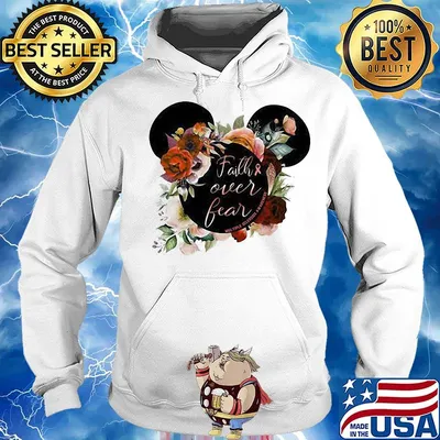 Mickey mouse faith over fear cancer awareness s Hoodie