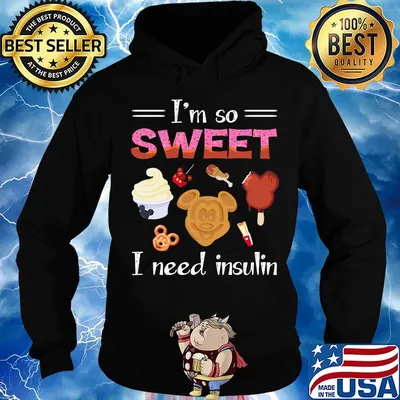 Mickey mouse i'm so sweet i need insulin s Hoodie