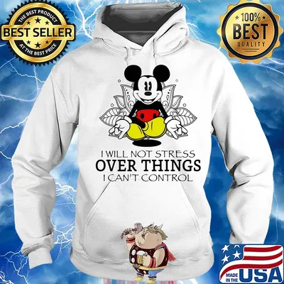 Mickey mouse I will not stress over things I can't control Yoga s Hoodie