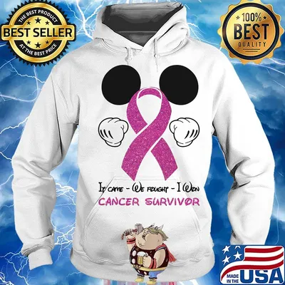Mickey mouse if came we fought i won cancer awareness survivor s Hoodie