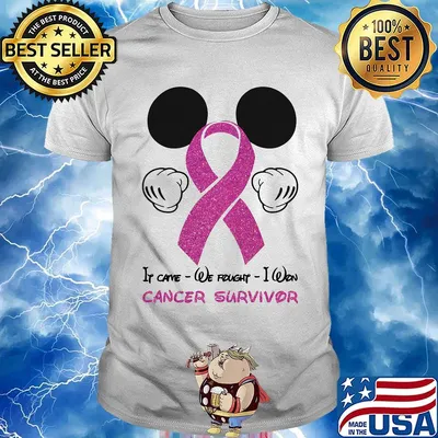 Mickey mouse if came we fought i won cancer awareness survivor shirt