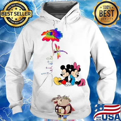 Mickey Mouse Let it be Flower and Dragonfly s Hoodie