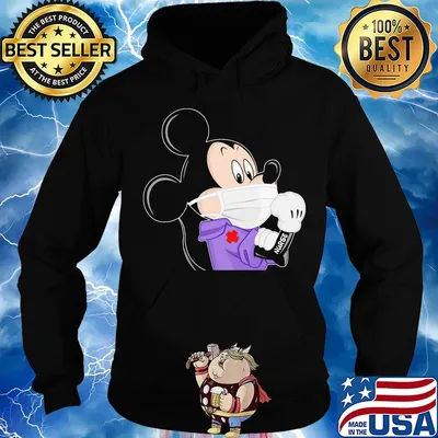 Mickey mouse mask tattoos nurse s Hoodie