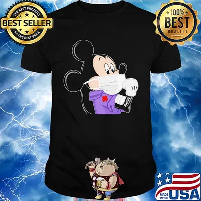 Mickey mouse mask tattoos nurse shirt