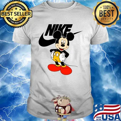 Mickey mouse nike logo shirt
