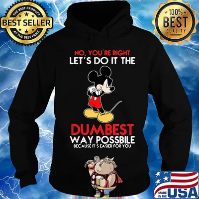 Mickey mouse No You're right let's do it the dumbest way possbile because it's easier for you s Hoodie