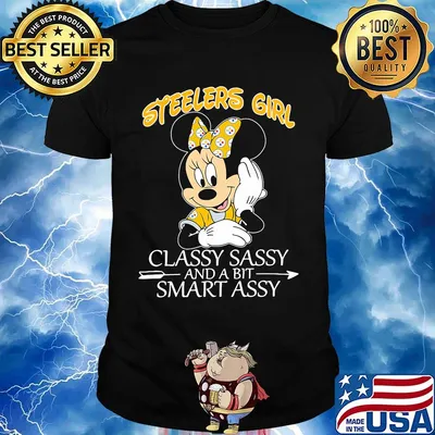 Mickey mouse pittsburgh steelers classy sassy and a bit smart assy shirt