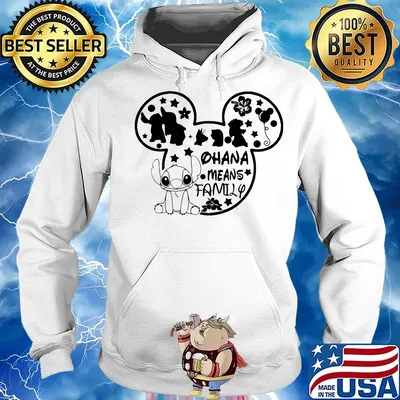 Mickey mouse stitch ohana means family s Hoodie