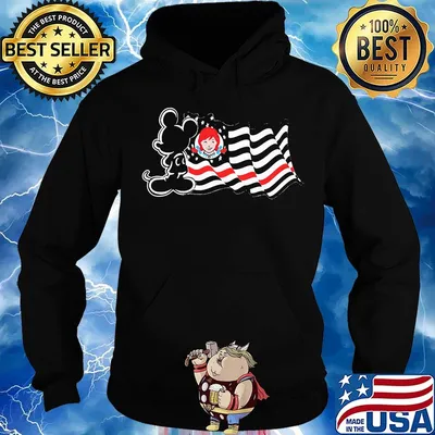 Mickey Mouse Wendy American flag s Hoodie