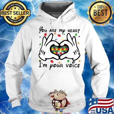 Mickey mouse you are my heart i'm your voice heart autism awareness s Hoodie