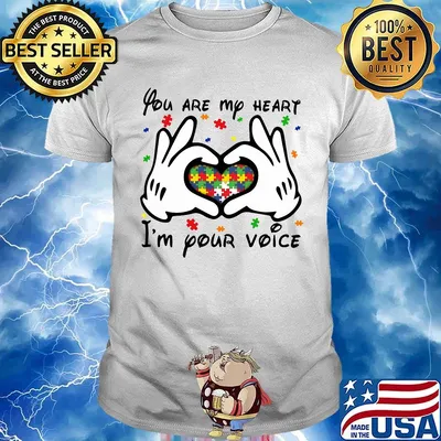 Mickey mouse you are my heart i'm your voice heart autism awareness shirt