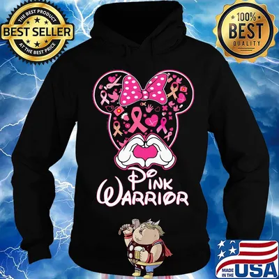 Minnie mouse pink warrior cancer awareness s Hoodie