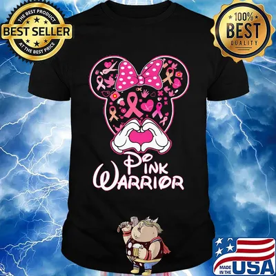 Minnie mouse pink warrior cancer awareness shirt