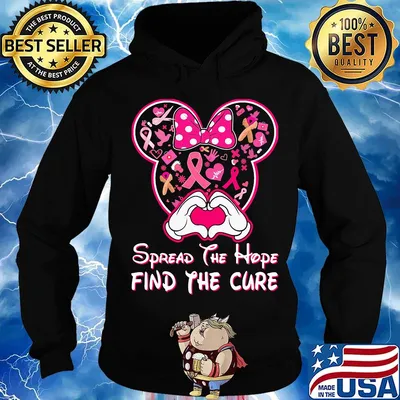 Minnie mouse spread the hope find the cure cancer awareness s Hoodie